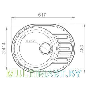 Кухонная мойка GranFest QUARZ Z-58 (черный) картинка 3